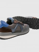 Load image into Gallery viewer, Ambitious - Teddy Panel Sneaker, Grey/Navy, Trent
