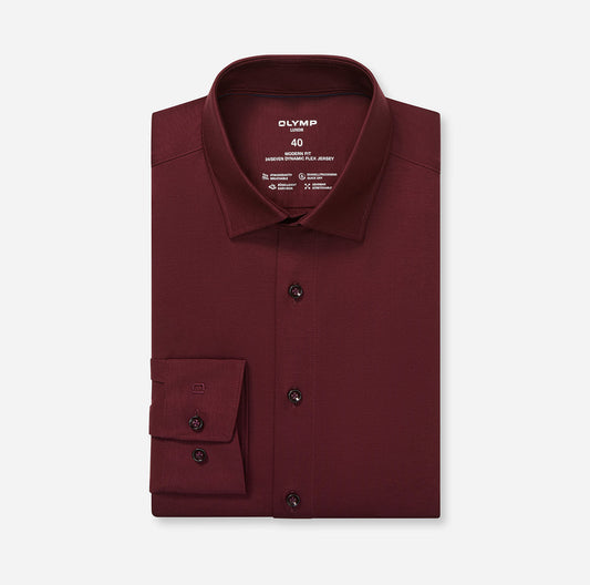 OLYMP - Luxor 24/Seven Modern Fit Business Shirt, New Kent, Chianti
