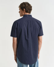 Load image into Gallery viewer, GANT - Reg Micro Print Short Sleeve Shirt, Evening Blue
