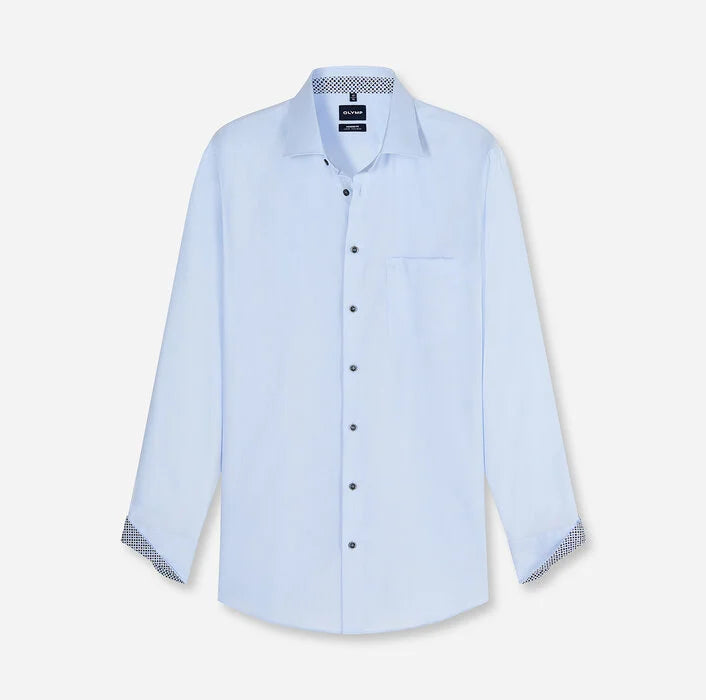 OLYMP - Luxor Modern Fit New Kent Business Shirt, Bleu