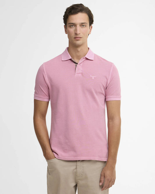 Barbour - Washed Tartan Tailored Fit Pique Polo Shirt - Washed Pink