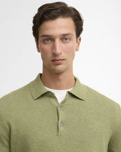 Load image into Gallery viewer, Barbour - Pima Cotton Long Sleeve Knitted Polo Shirt, Laurel Green
