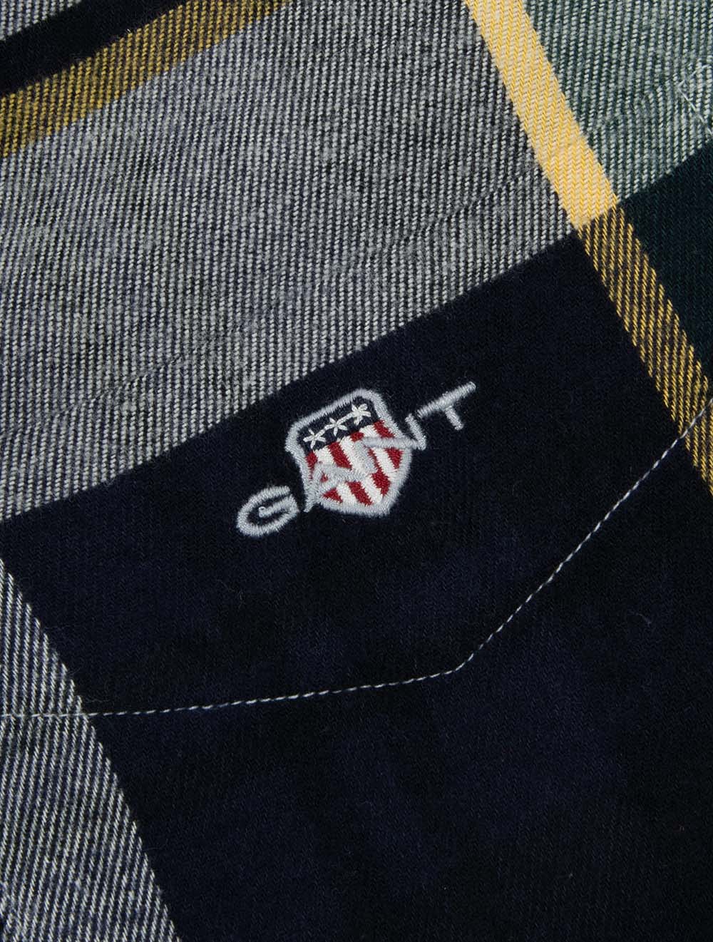 Gant - Reg Flannel Check Shirt, Tartan Green