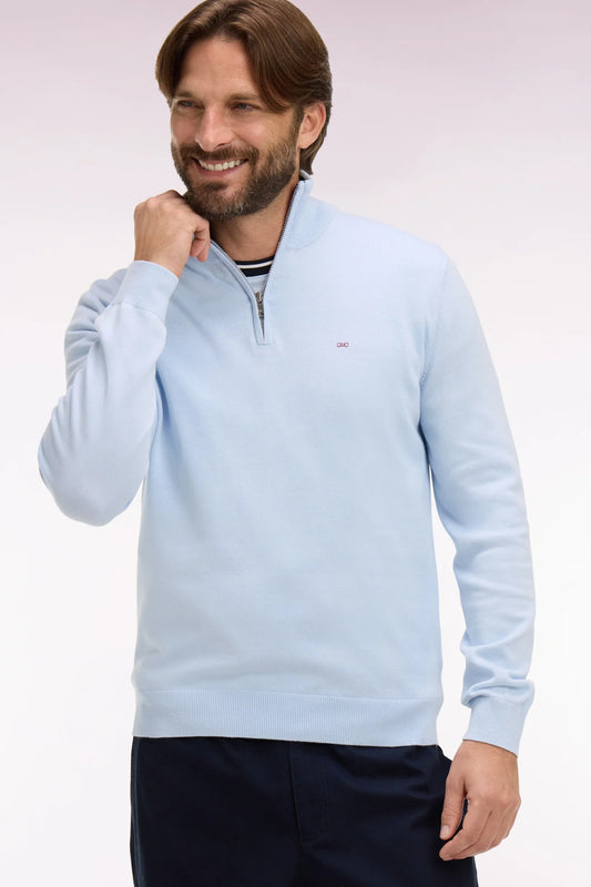 Eden Park - Cotton Trucker Neck Quarter-Zip, Blue (3XL)