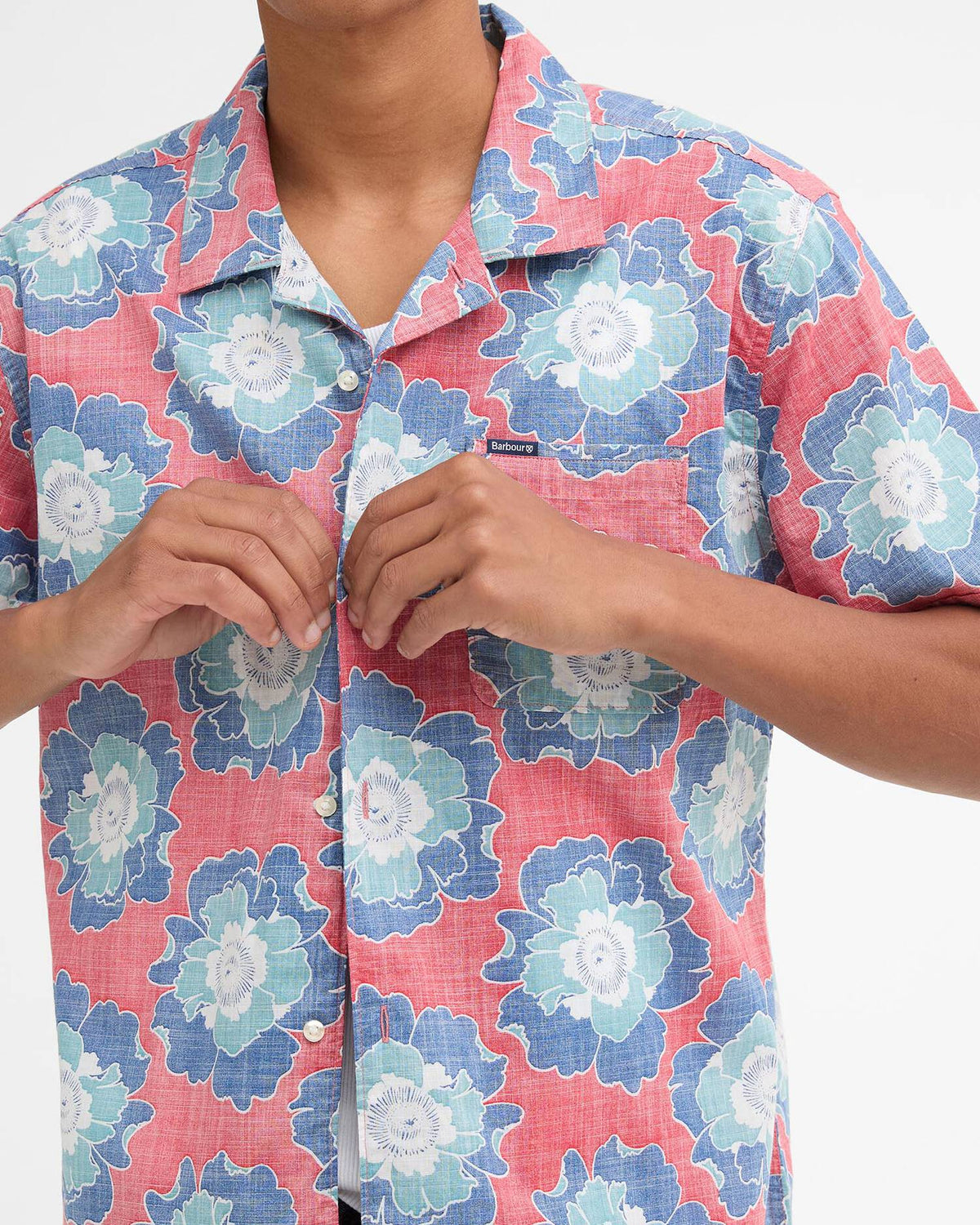 Barbour - Hauxley Printed Short-Sleeved Shirt, Lava