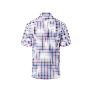 Fynch Hatton - Short Sleeve Checkered Shirt, Dusty Lavender