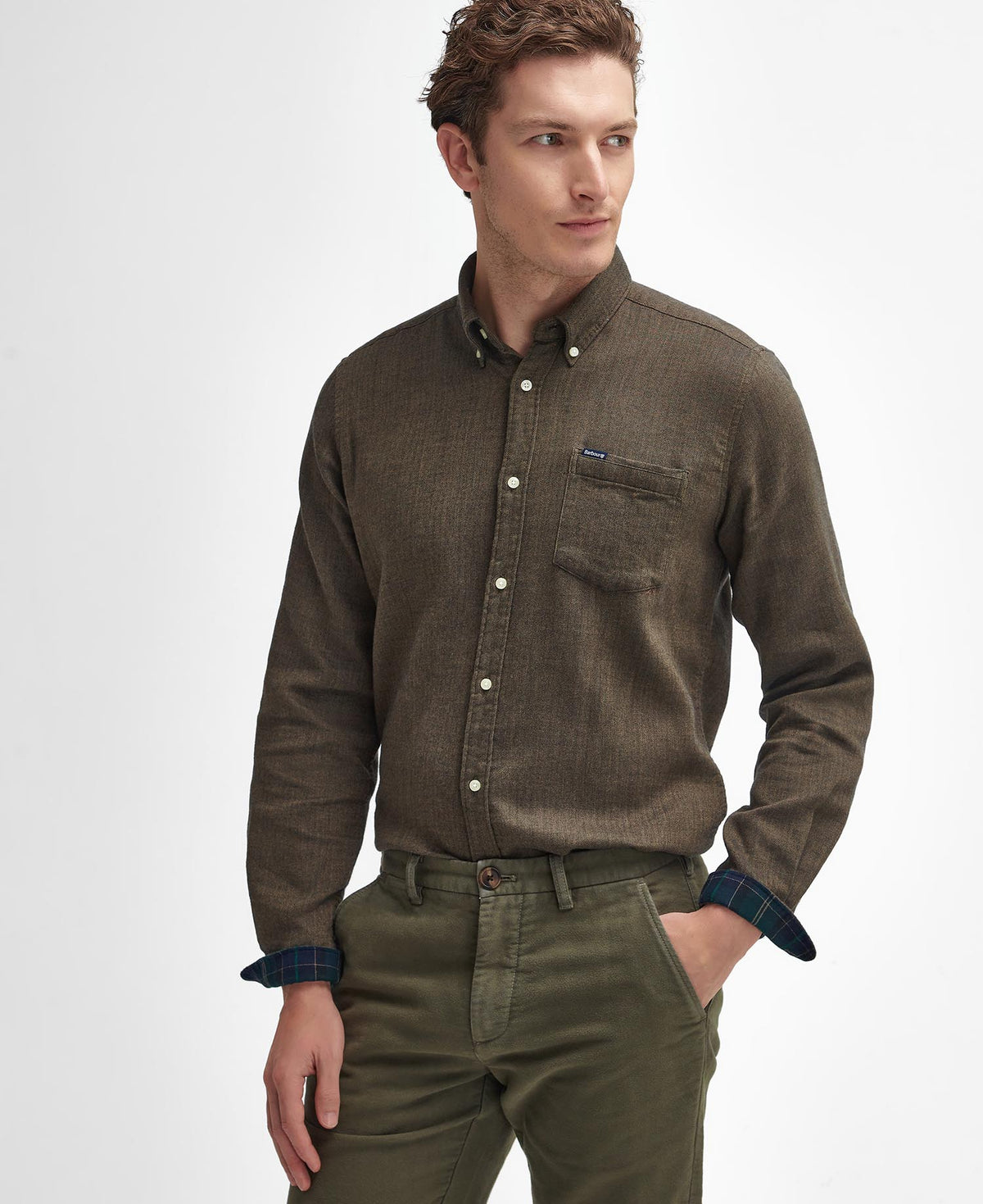 Barbour - Moleskin Tailored Trouser, Dark Olive