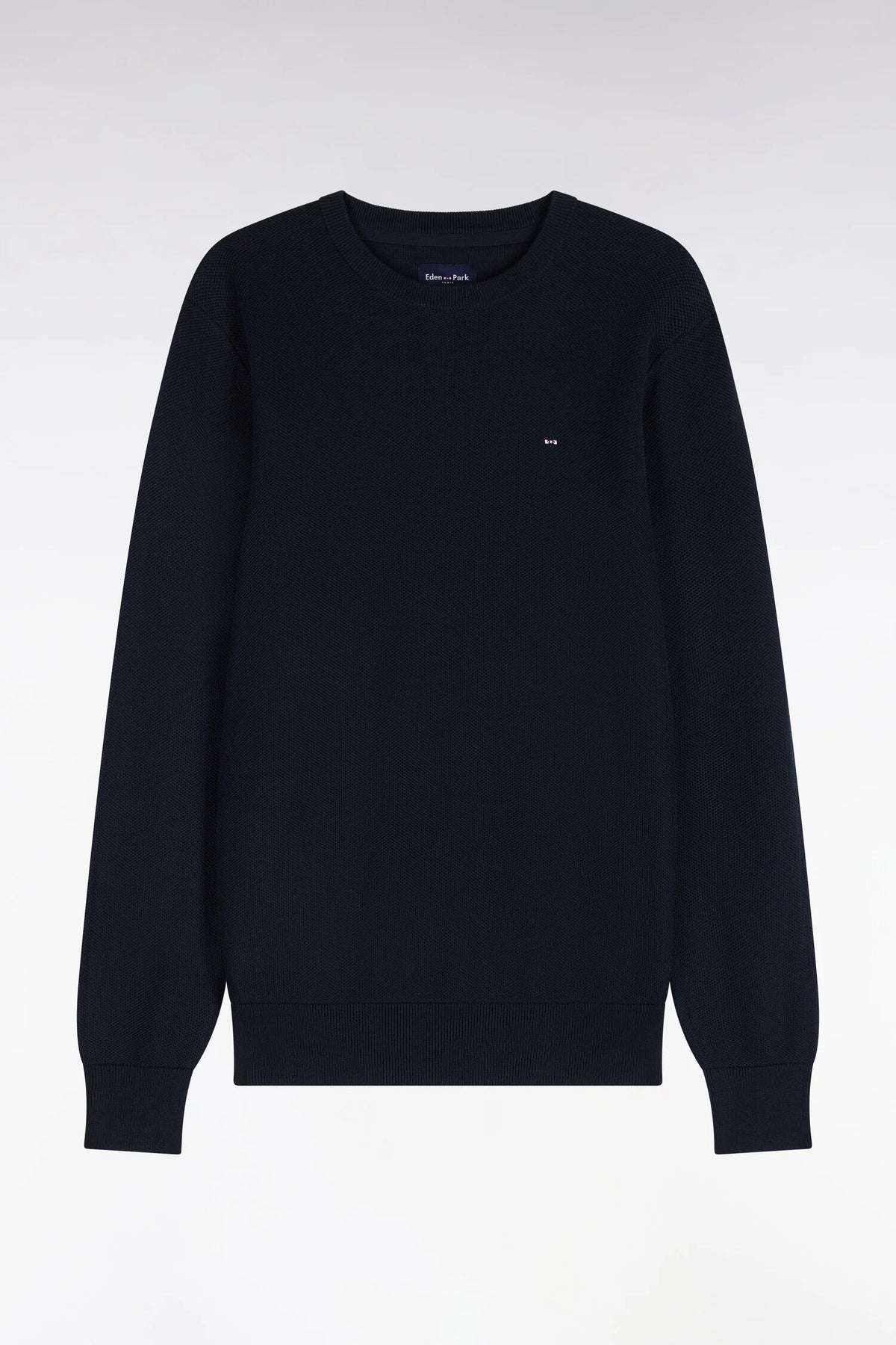 Eden Park - Honeycomb Cotton Round Neck, Navy