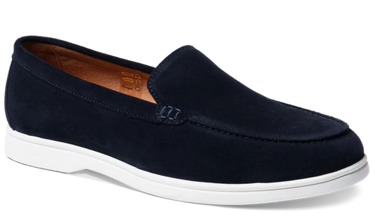 Barker - Suede Loafer Navy, Bilbao