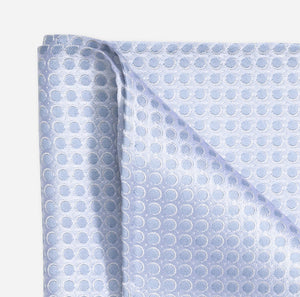 Olymp- Bow Tie/ Pocket Square Silk Pokadot Set, Smoke Blue