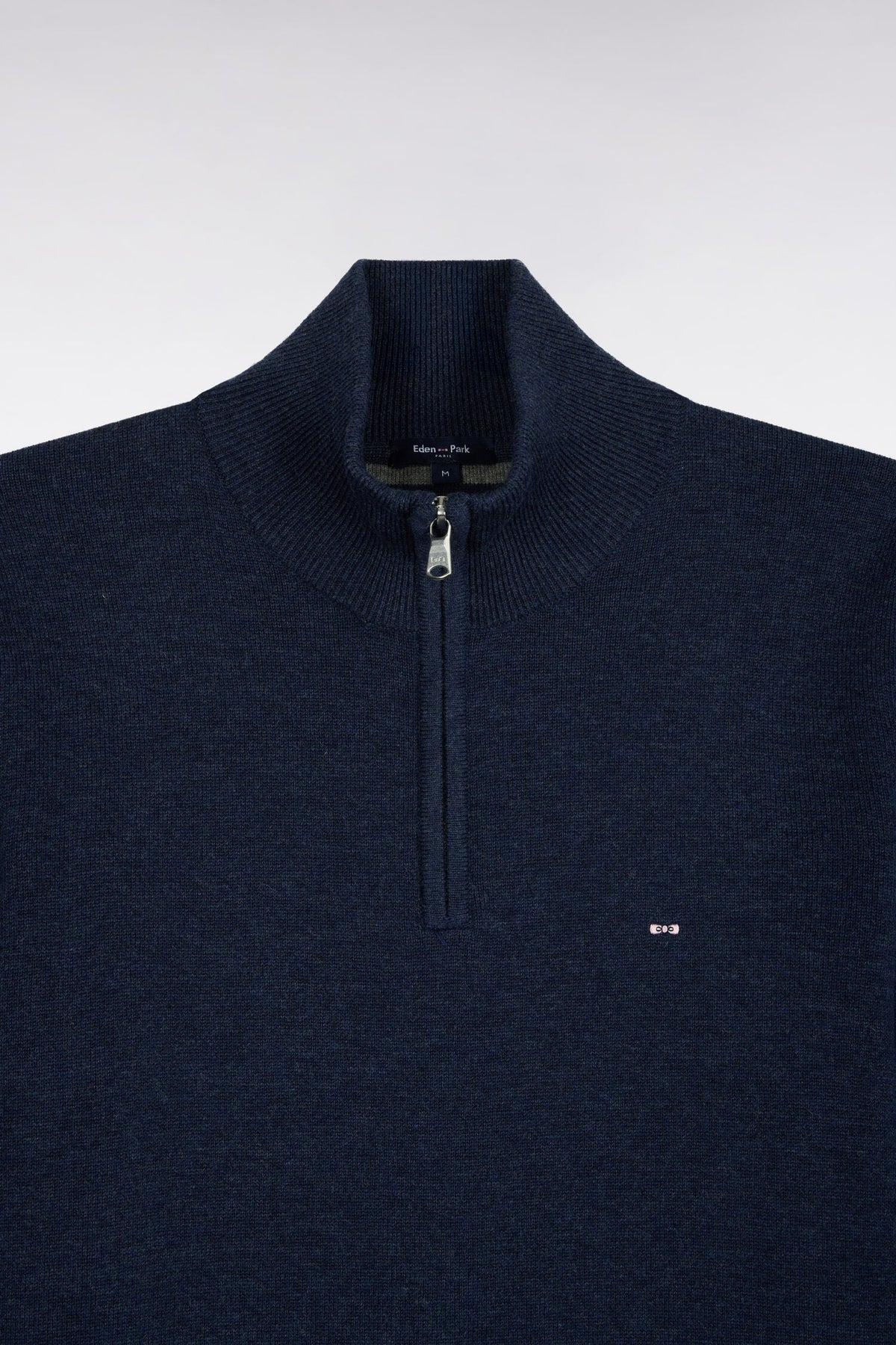 Eden Park - Wool Blend Trucker Neck Quarter-Zip, Blue