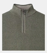 Load image into Gallery viewer, Casa Moda - Knit Troyer Half-Zip Sweater, Moss Green
