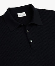 Load image into Gallery viewer, Profuomo - Luxury Ribbed Polo, Navy
