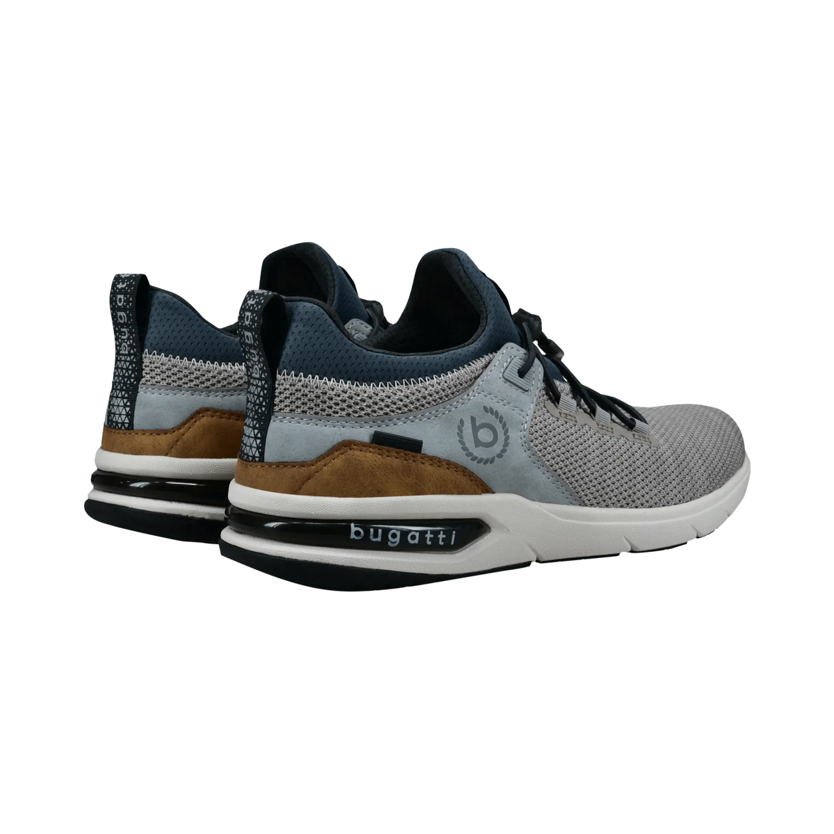 Bugatti - Mesh Casual Trainer, Beige/Dark Grey, Bert