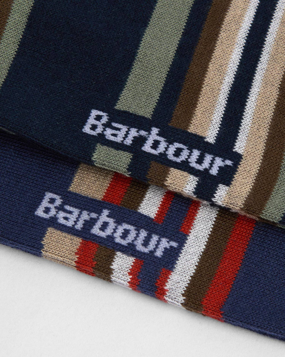Barbour - Summer Stripe Socks, 2 Pack, Navy & Blue