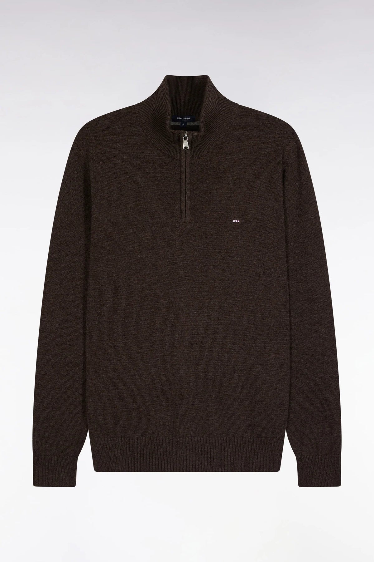 Eden Park - Wool Blend Trucker Neck Quarter-Zip, Brown (M & XXL Only)