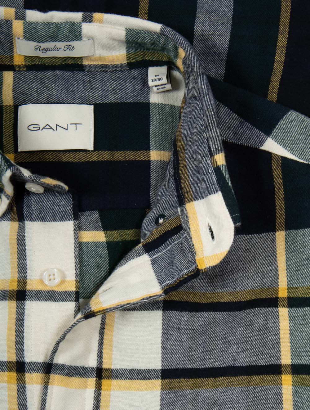 Gant - Reg Flannel Check Shirt, Tartan Green