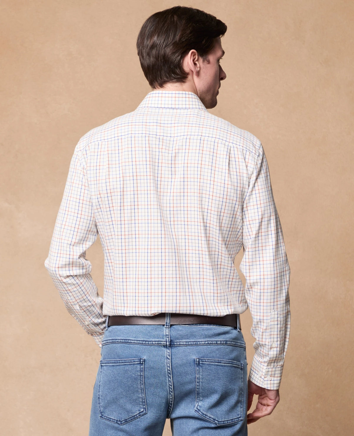 Magee - Caher Flannel Shirt, Orange Tattersalls