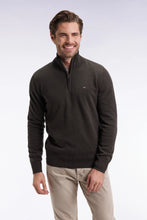 Load image into Gallery viewer, Eden Park - Wool Blend Trucker Neck Quarter-Zip, Green
