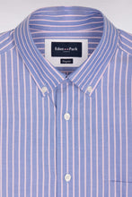 Load image into Gallery viewer, Eden Park - Pinpoint Striped Cotton Shirt, Violet / Pink
