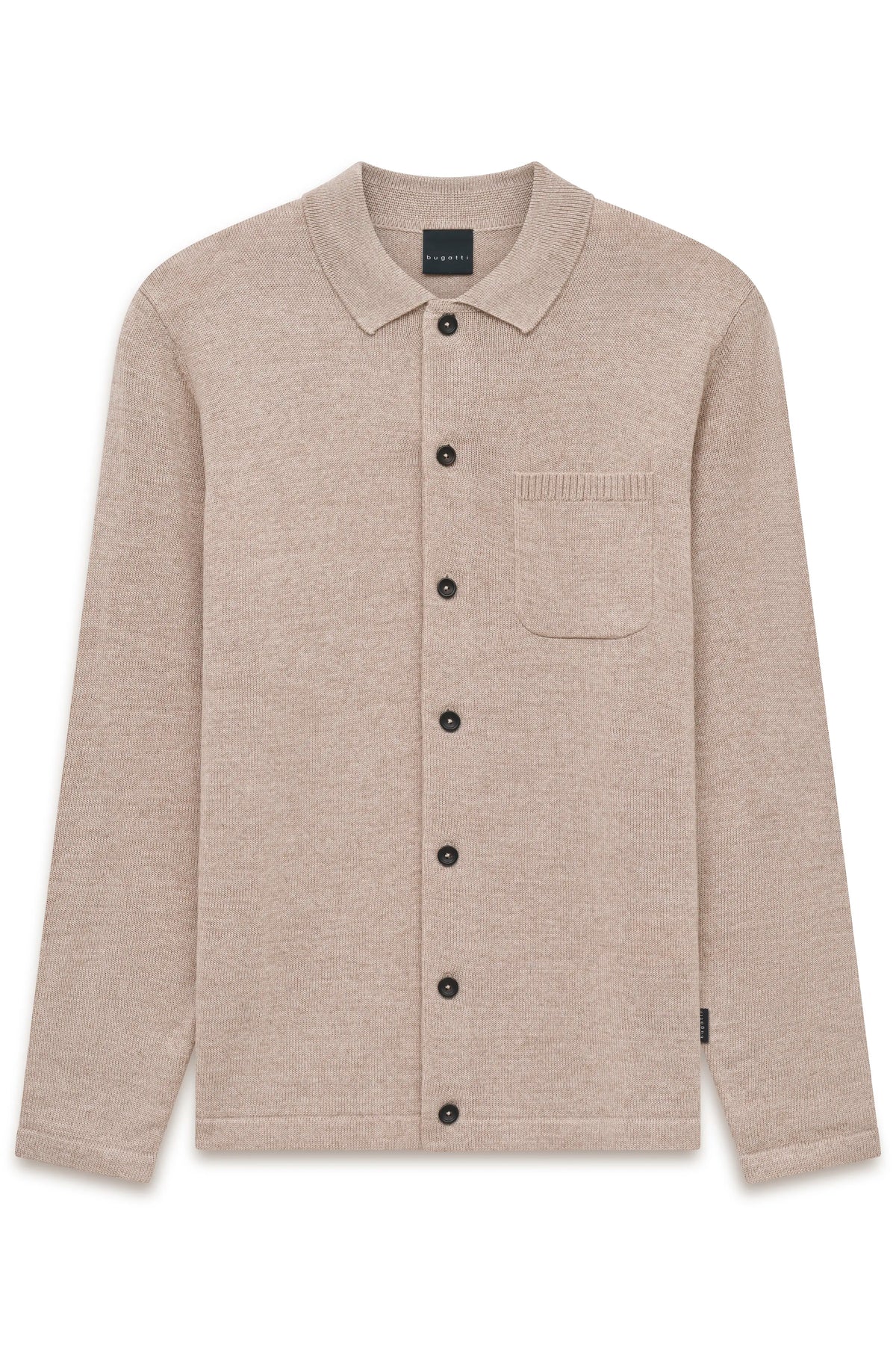 Bugatti - Wool Blend Button-Up Cardigan, Beige