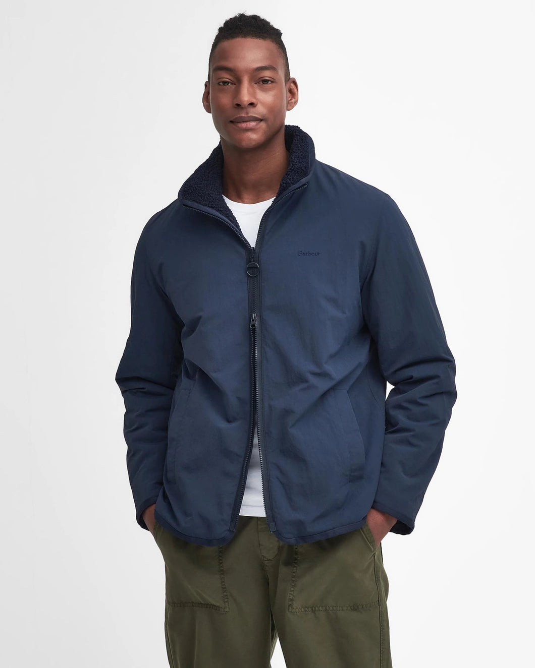 Barbour - Reversible Fleece Jacket, Classic Navy