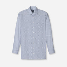 Load image into Gallery viewer, OLYMP - Luxor Modern Fit Business Shirt, New Kent, Marine / Brown Pattern
