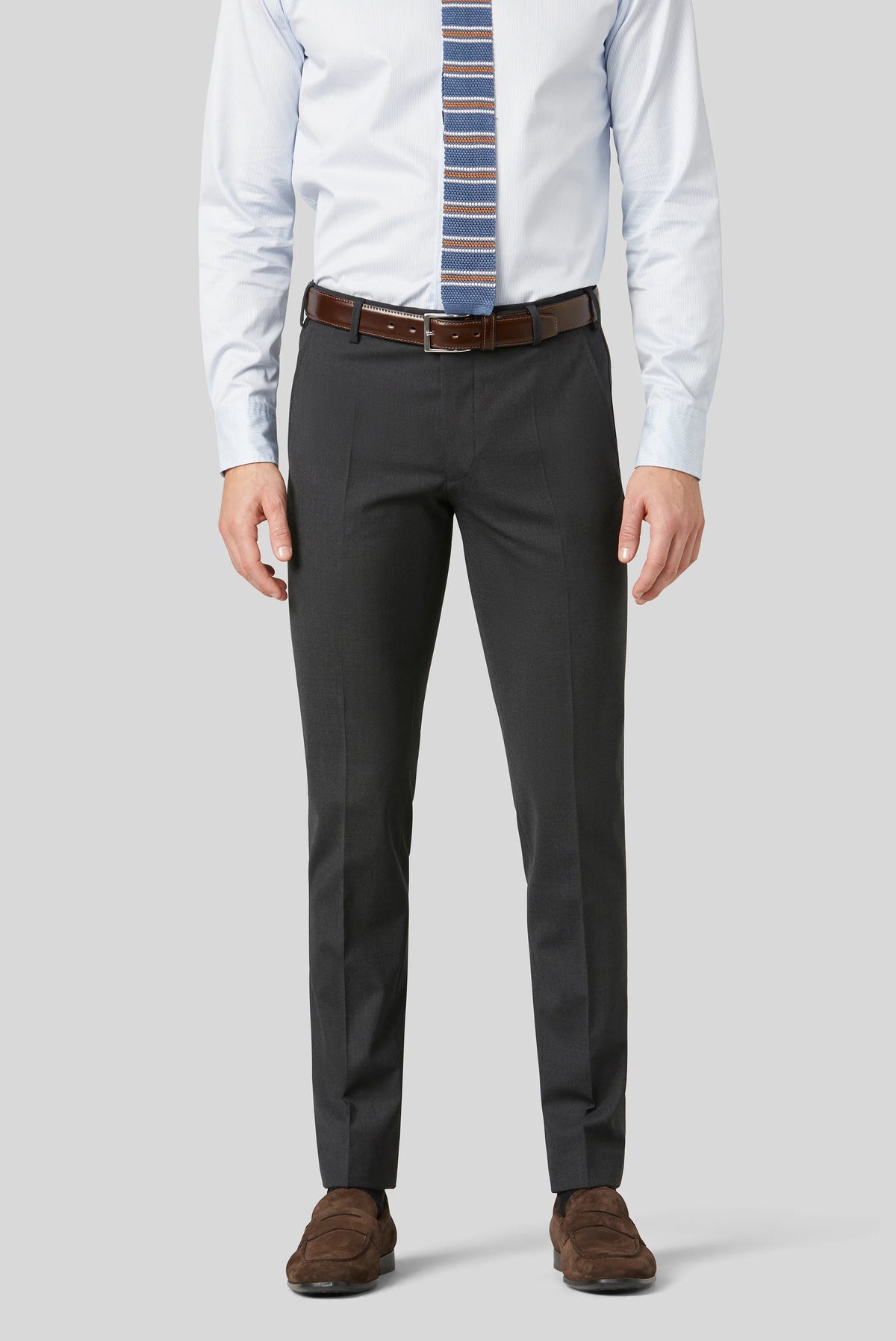 Meyer - Roma Wool Blend Trousers, Charcoal