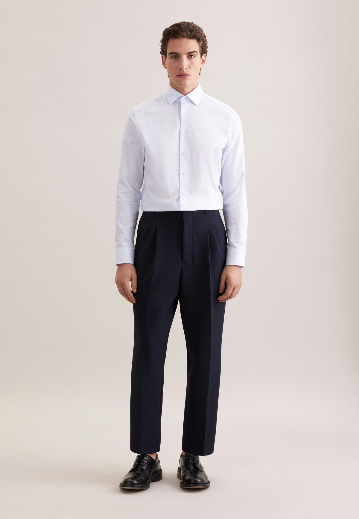 Seidensticker - Slim Fit Shirt, Light Blue Print