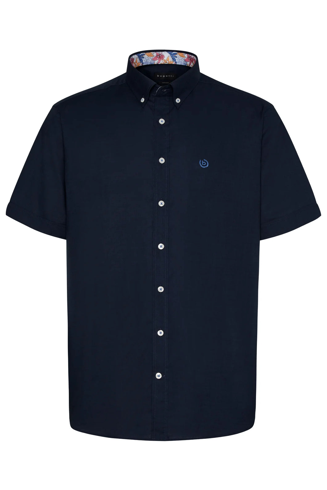 Bugatti - Short Sleeve Shirt - Navy Blue