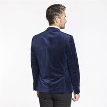 Load image into Gallery viewer, White Label - Velvet Tuxedo Jacket, Navy
