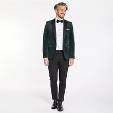 Load image into Gallery viewer, White Label - Velvet Tuxedo Jacket, Green
