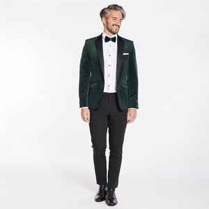 White Label - Velvet Tuxedo Jacket, Green