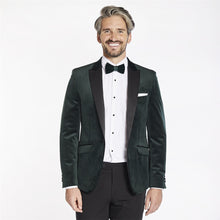 Load image into Gallery viewer, White Label - Velvet Tuxedo Jacket, Green
