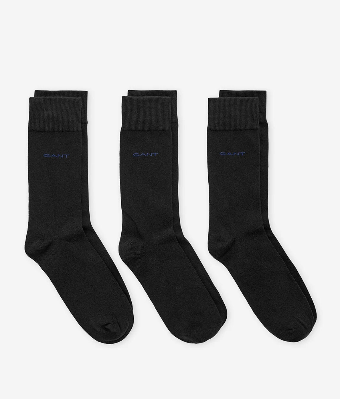 Gant - 3 Pack Soft Cotton Black Socks