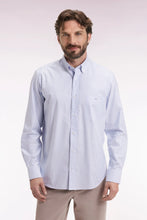 Load image into Gallery viewer, Eden Park - Striped Cotton Straight-Cut Shirt, Blue
