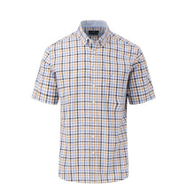 Load image into Gallery viewer, Fynch Hatton - Short Sleeve Checkered Shirt, Navy
