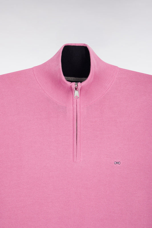 Eden Park - Cotton Trucker Neck Quarter-Zip, Pink (3XL)
