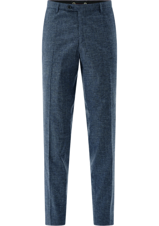 Carl Gross - Paul GC Linen Blend Slim Fit Trouser, Blue