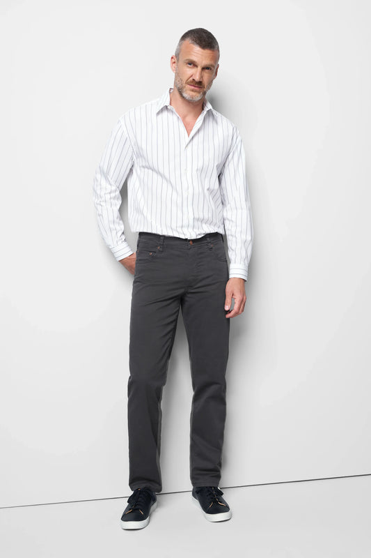 Meyer - M5 Soft Twill Modern Fit Five Pocket, Charcoal