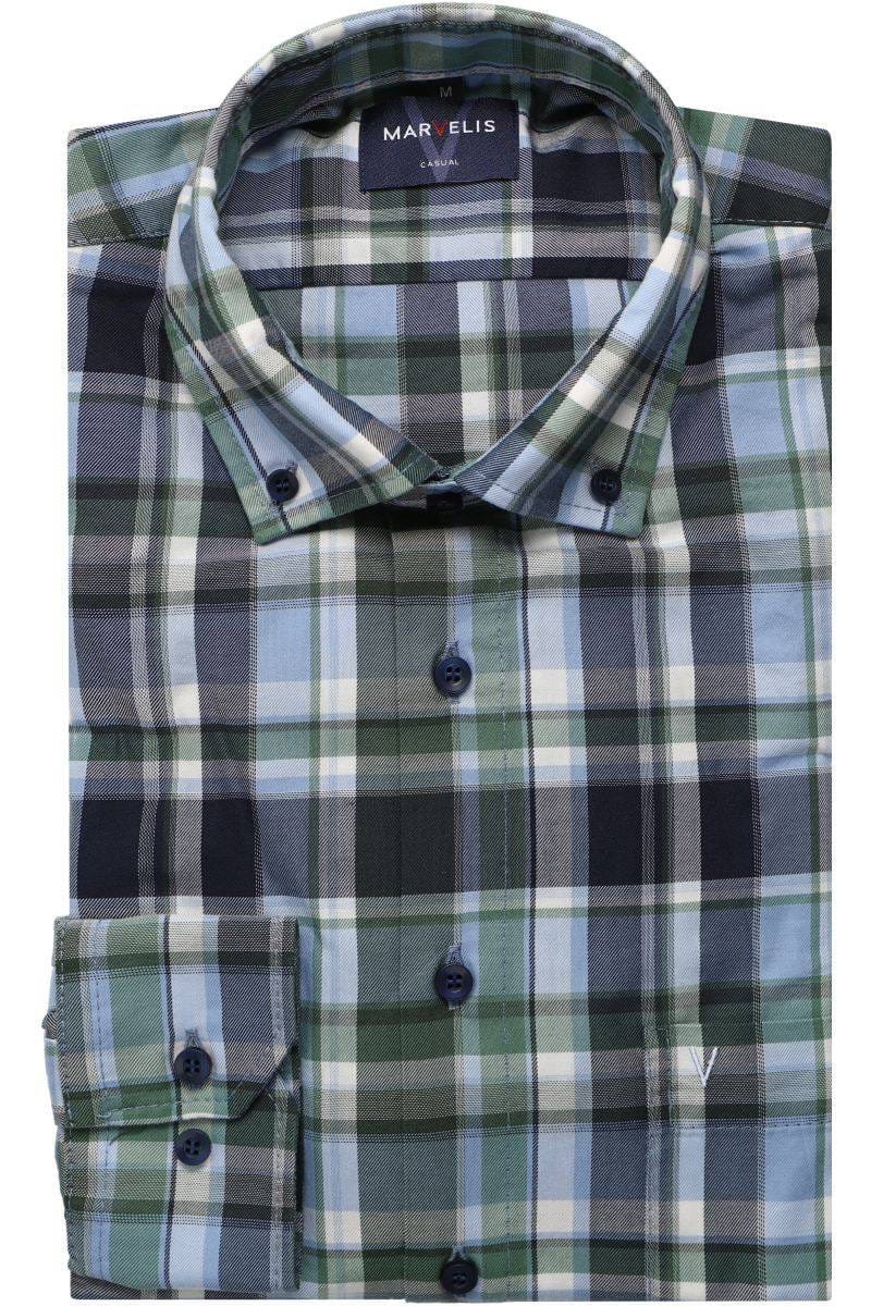 MarVelis - Casual Shirt, Green Check
