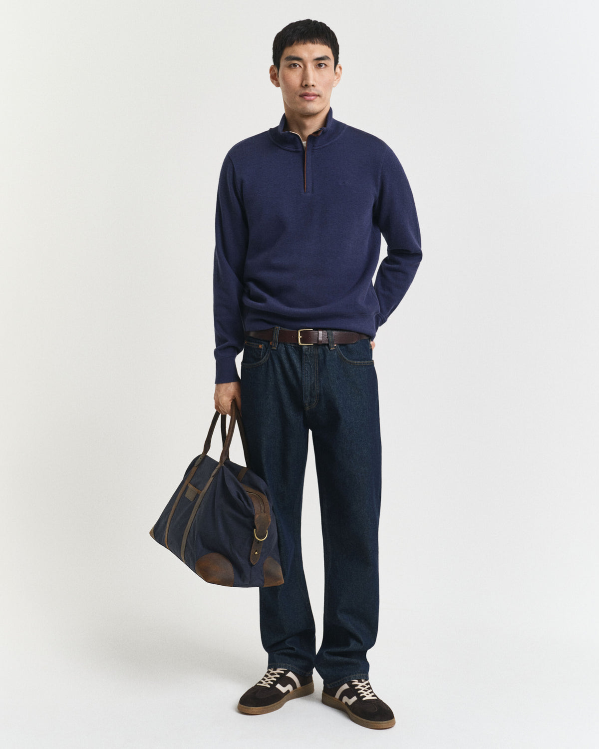Gant - Sacker Rib Half Zip, Persian Blue (XXL Only)
