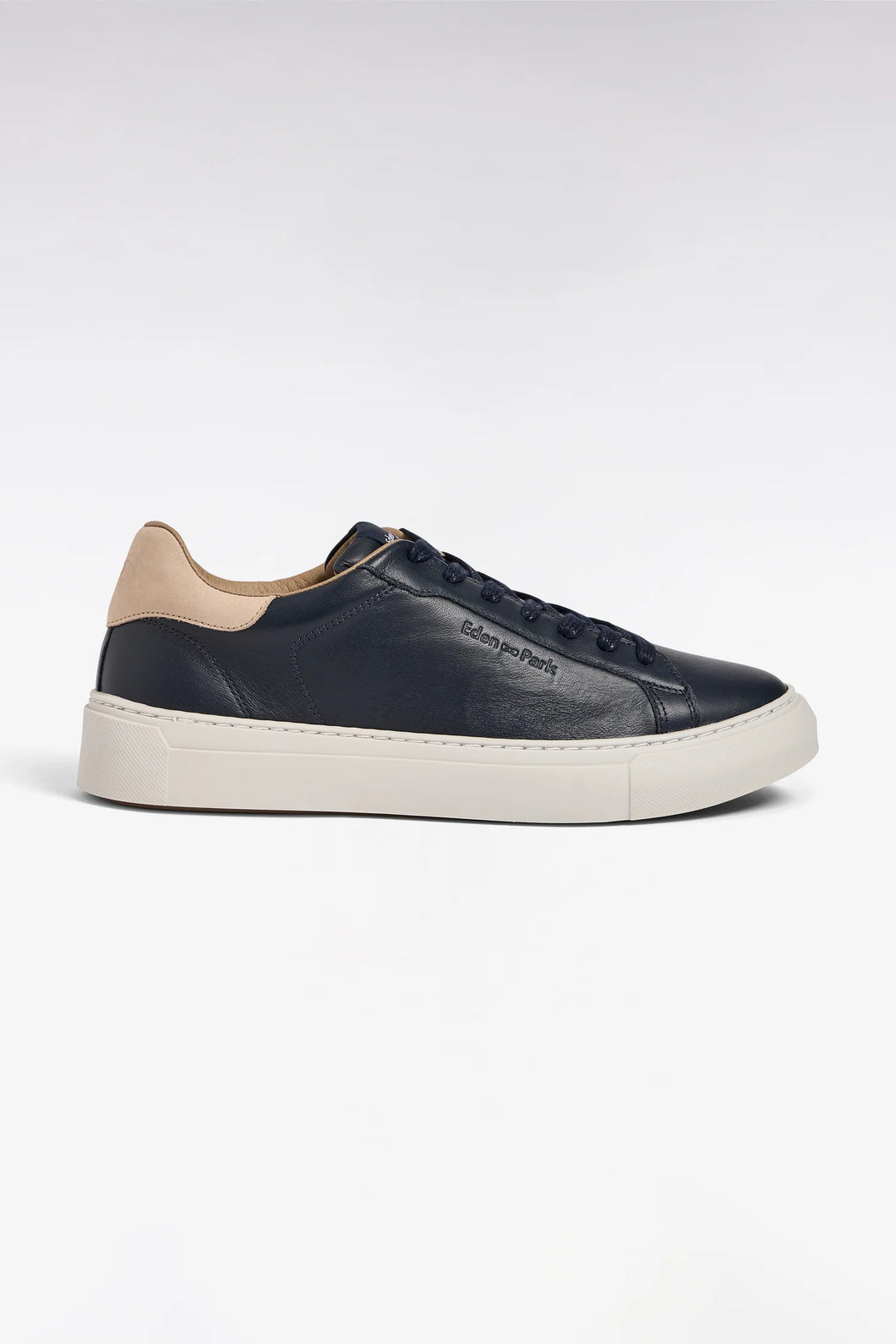 Eden Park - Two Tone Low Top Leather Sneaker, Marine, Francesco