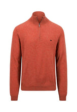 Load image into Gallery viewer, Fynch Hatton - Quarter Zip Knit Jumper, Rust
