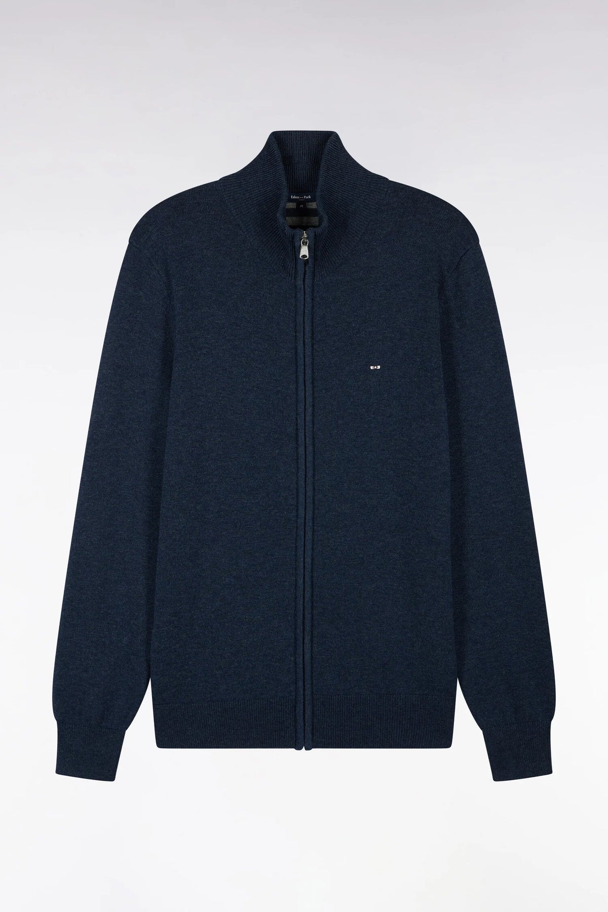 Eden Park - Wool Blend Full Zip Cardigan, Blue
