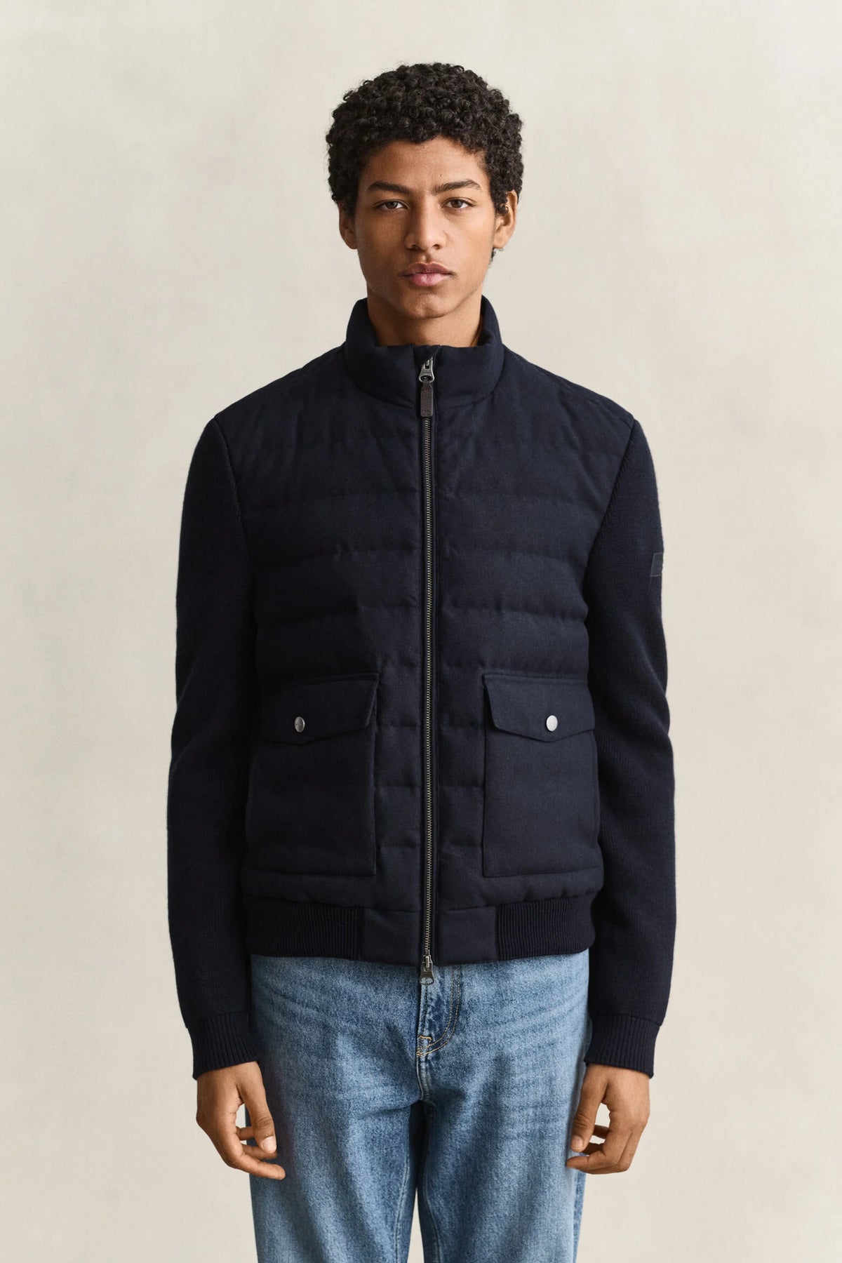 GANT - Insulated Hybrid Flannel Jacket, Evening Blue