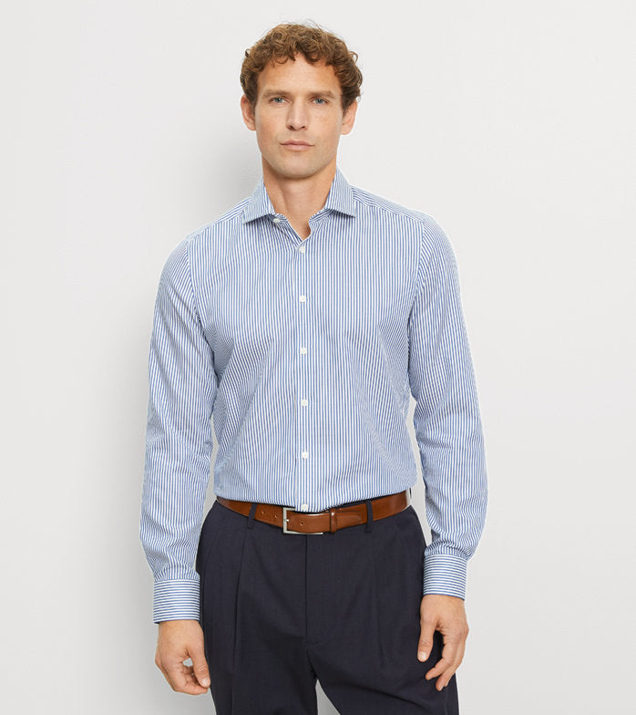 Olymp - Luxor Body Fit Shirt, Blue Stripes