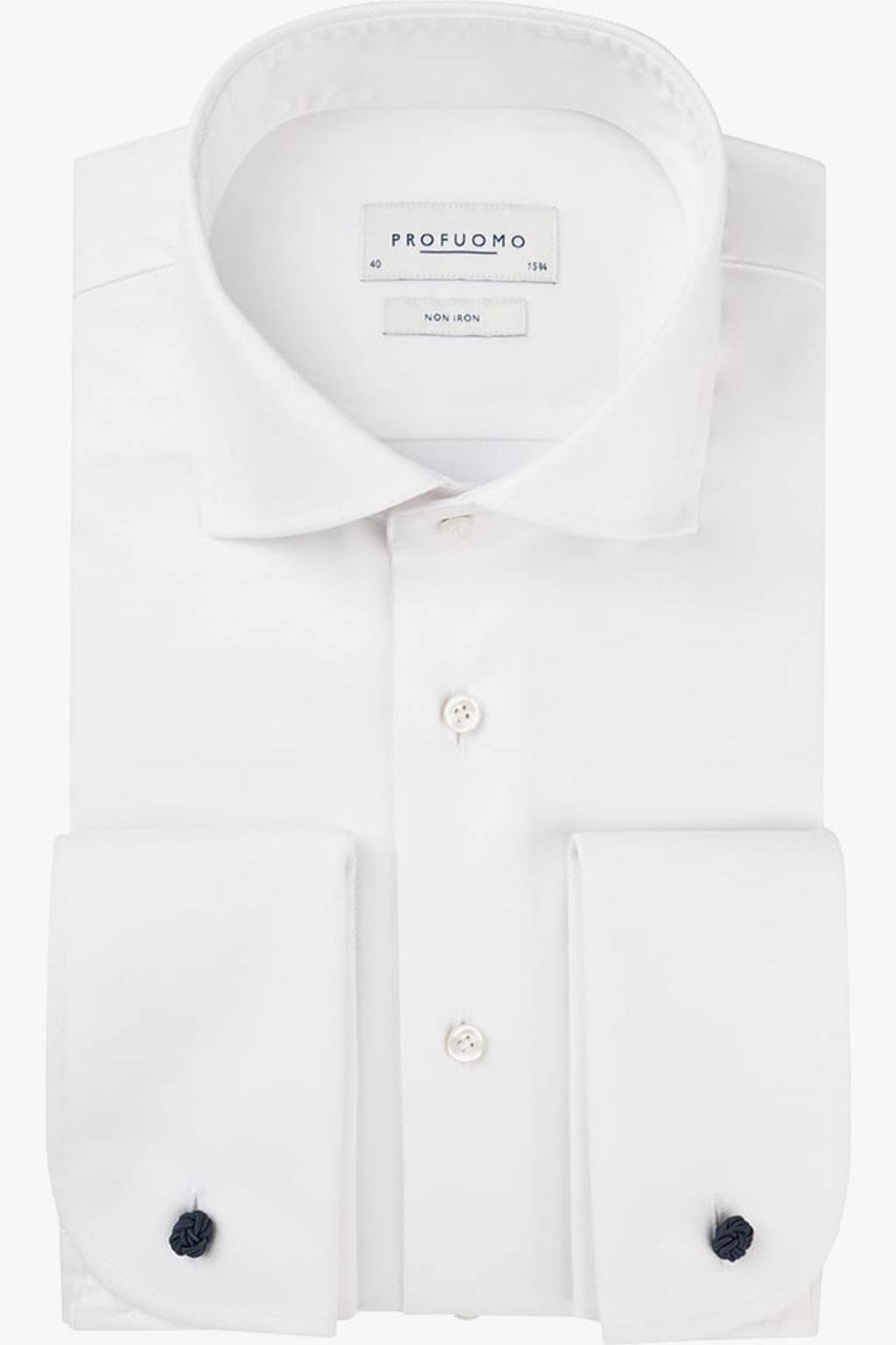 Profuomo - Shirt Cutaway Double Cuff, White