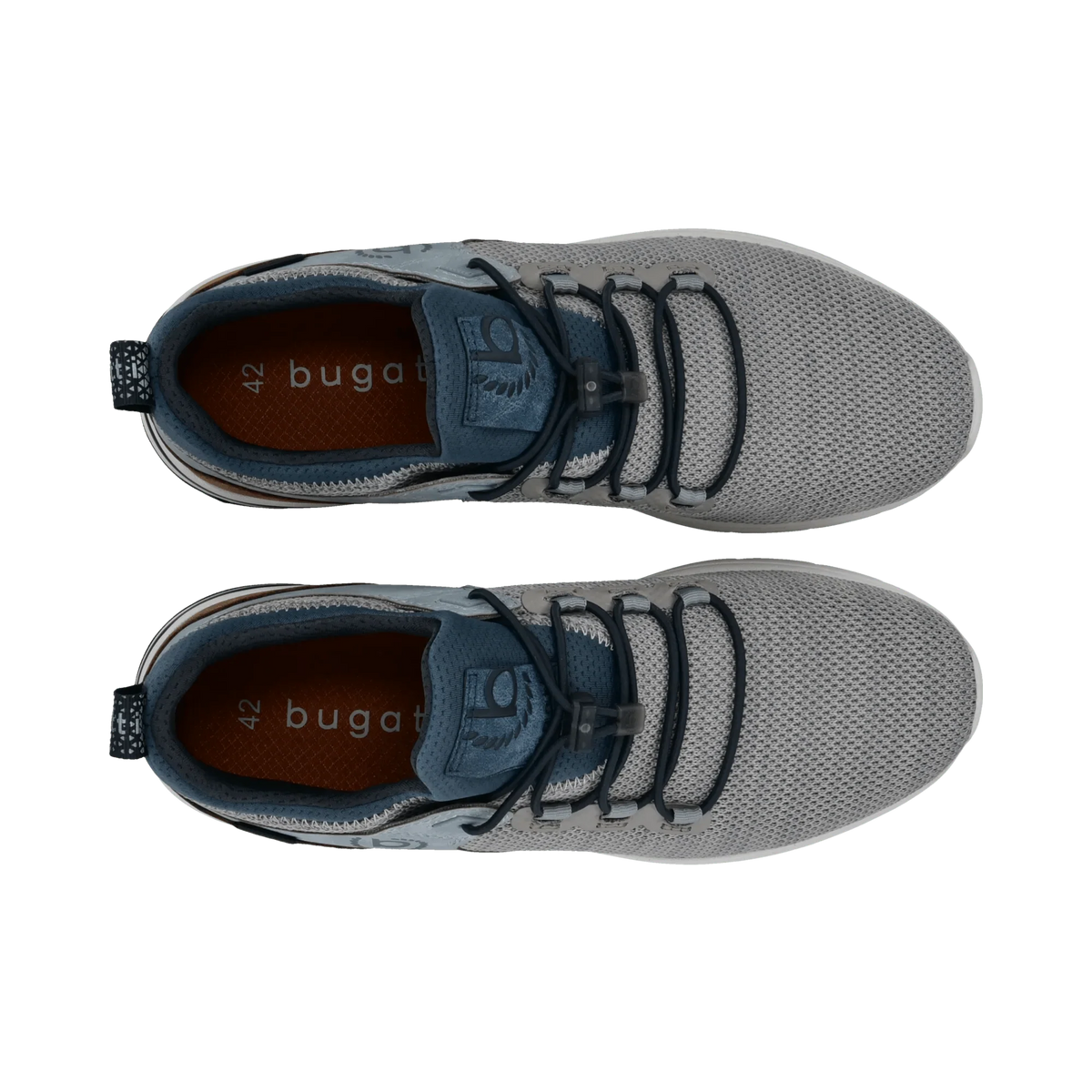 Bugatti - Mesh Casual Trainer, Beige/Dark Grey, Bert