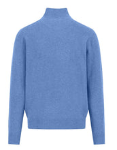 Load image into Gallery viewer, Fynch Hatton - Merino Cashmere, Quarter Zip, Crystal Blue
